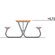 Table de pique-nique Olvon - Hags réf 8042460 - Montage en 1 heure - Dimensions 2200x1500x720 mm_3