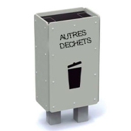 Corbeille de tri sélectif de 27.6 L avec seau amovible - Corps en polyéthylène et pied en acier galvanisé_3