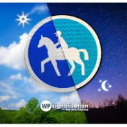 Panneau d'obligation B22C - Chemin réservé aux cavaliers - Signalisation routière conforme NF et CE_3