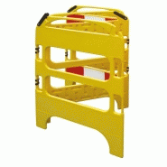 Barrière de chantier rigide pliable - 3 pans - 750 mm x 1000 mm - haute visibilité_3