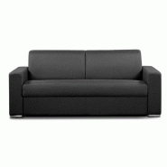 Canapé convertible 2-3 places Allure - Matelas memory 20 cm - Sommier à lattes 120x197 cm - Cuir vachette graphite_3