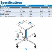 Élévateur portable pour charges jusqu'à 136 kg et hauteur 5.6 m