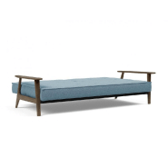 Canapé-lit design Innovation Living Splitback Frej - Convertible 115x210 cm - Chêne fumé - Tissu Mixed Dance Light Blue_3