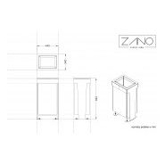 Poubelle publique Reliq - Zano - Design élégant et personnalisable - Acier inoxydable ou noir - 30 kg_3