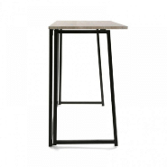 BUREAU STYLE INDUSTRIEL FOLDESK PLATEAU CHÊNE PIED METAL NOIR PLIABLE_3