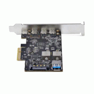 Carte PCIe USB à  5 Ports, USB 3.2 10Gbps, Carte PCI Express avec 4x USB-C et 1x USB-A interne, Carte_3