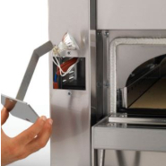 Four à pizza avec sole fixe, façade en acier inoxydable arrondie - Cuppone Michelangelo_3