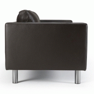 Canapé 3 places design scandinave Otto - cuir mocca de qualité Toledo - pieds en chêne - dimensions L208xH77xP84 cm_3