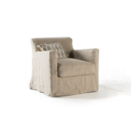 Fauteuil Bandol 75 cm - Home Spirit - Déhoussable en lin froissé pour un style campagne chic_3