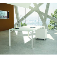 Bureau de direction en mélamine ou verre laqué - Charmant, rigoureux et simple - X8_3