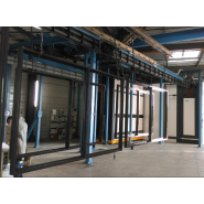 Convoyeur aérien modulable, manuel et motorisé  idéal pour le secteur industriel, le traitement de surface et l'application de peinture - MCI_3