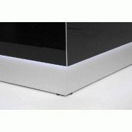 Banque d'accueil lumineuse en angle Linea avec accès bas - MDD - Droite, Sans, Noir_3