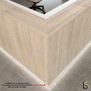 Bureau d'accueil mixte avec PMR Delta Plus - Mobel Linea - Gauche, Acacia clair, 282_4