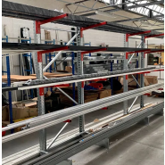 Rayonnage cantilever léger System3 - Stockage pour menuiseries, profilés métalliques, planches, panneaux et plaques - Charge par bras de 10kg à 350kg_3
