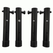 Table pliante 180cm - 4 réhausseurs - nappe stretch blanche - hauteur ajustable 74 à 90 cm_3