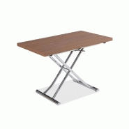 Table basse relevable et pratique avec allonge à ouverture livre