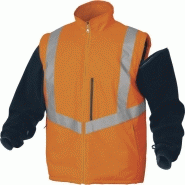 Parka 5 en 1 haute visibilité - polyester oxford enduit PU avec gilet et manches amovibles - Optimum2_3