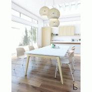 Table de réunion Born Wood - Mobel Linea - 200, Blanc_3