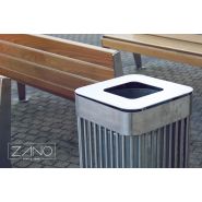 03.051.Sn - Poubelle Calypso Zano - 65L - Structure acier noir ou inoxydable, parements tubes d'acier_3