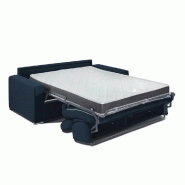 Canapé convertible express Darwin - têtières réglables - couchage 160x197 cm - matelas 16 cm - tissu tweed bleu nuit - fabrication italienne_3