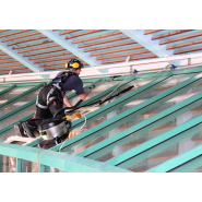 Rail de sécurité - Protection contre les chutes de hauteur - Aluminium anodisé avec chariot inox EN795 classe D_3