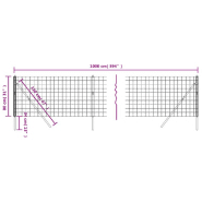 Vidaxl clôture en treillis métallique anthracite 0,8x10 m 154224_3