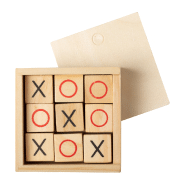 Jeu de morpion en bois - 9 pièces avec boîte en bois - Couleur naturelle - 51g_3