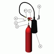 Extincteur portatif CO2 2kg et 5kg en aluminium - Gaz incombustible et non conducteur_3
