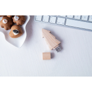 Clé USB publicitaire en bois - forme sapin de Noël - 8/16/32GB_3