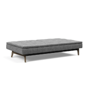 Innovation Living - Canapé design Dublexo Eik convertible en lit 210x115 cm - tissu Twist Charcoal - pieds en chêne fumé_3