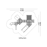 Structure multi-jeux 3 à 12 ans - Uniplay Eptix 8061728 - Hags - Poteaux et panneaux bois - Fondation à enterrer_3
