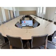 Table haute direction NATURE-BOIS - ébénisterie - 9 essences de bois - formes et dimensions sur-mesure_3