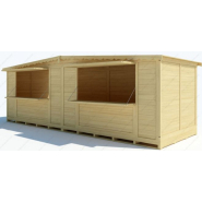 Chalet de Noël pliable en bois massif Gardy Shelter - 660x237 cm - 15,51m² - Réf 3788 - Epicéa massif, parois 20mm_4