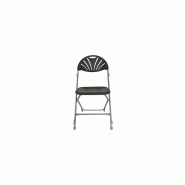 Lot de 10 chaises pliantes grises anti-feu M2 - Crochets de liaison - Intérieur/Extérieur - Structure acier et assise PEHD_3