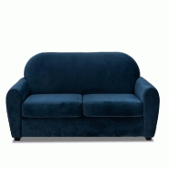 CANAPÉ FIXE CLUB 2 PLACES EN VELOURS BLEU NUIT_3