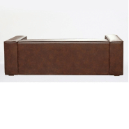 Canapé Hazou marron foncé 3 places - design chic et contemporain - dimensions L224 x H67 x P99 cm_3