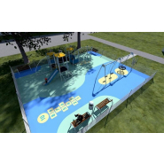 Jeu multi tours en acier inoxydable - Aire de jeux conforme EN1176 - Référence BT11023_3