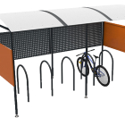 Abri cycles parkeo - Structure tubulaire en acier galvanisé thermolaqué RAL 7016 - Toiture en panneau composite 4mm Dibond_3