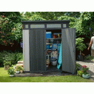 Abri de jardin en résine - Brossium monopente 4,7 m² - Gris brossé_3