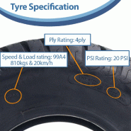 26x12.00-12 Pneus tondeuse 4 plis Turf Grass P332 Journey Road Legal (Lot de 3)_3