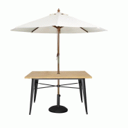 Table d'extérieur 120x76x75cm bois clair | Bolero - FT954_3