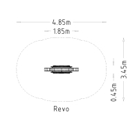 Manège à rotation Revo pour aires de jeux - réf 8069329 - HAGS - dimensions compactes et montage rapide_3