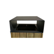 Corbeille publique en pin traité 80 L - Fermeture à serrure - Modèle Canyon_3