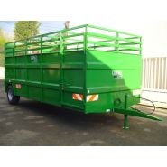 Remorque pour bétail avec béquille mécanique ou hydraulique