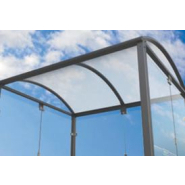 Abri vélos en voûte M - bardages en verre pour clarté et esthétisme - dimensions 2500 x 2635 x 2090 mm_3