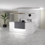 Bureau d'accueil d'angle avec accès PMR Delta Plus - Mobel Linea - 224, Blanc, Droite, Oui_4
