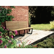 Banc public Bergen 02.015SC - 180cm - acier inoxydable ou acier au carbone - bois tendre, dur ou exotique_3