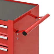 Vidaxl chariot à outils avec 4 tiroirs acier rouge 147187_3
