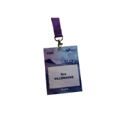 Badge papier pierre recyclé et recyclable - Reference : ECO-MINERAL_3