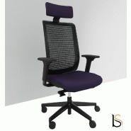 Fauteuil Manager Wi max dossier résille - Sokoa - Violet, Non, Non, Sol dur_3